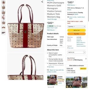 MCM *AUTHENTIC* rose gold  tote